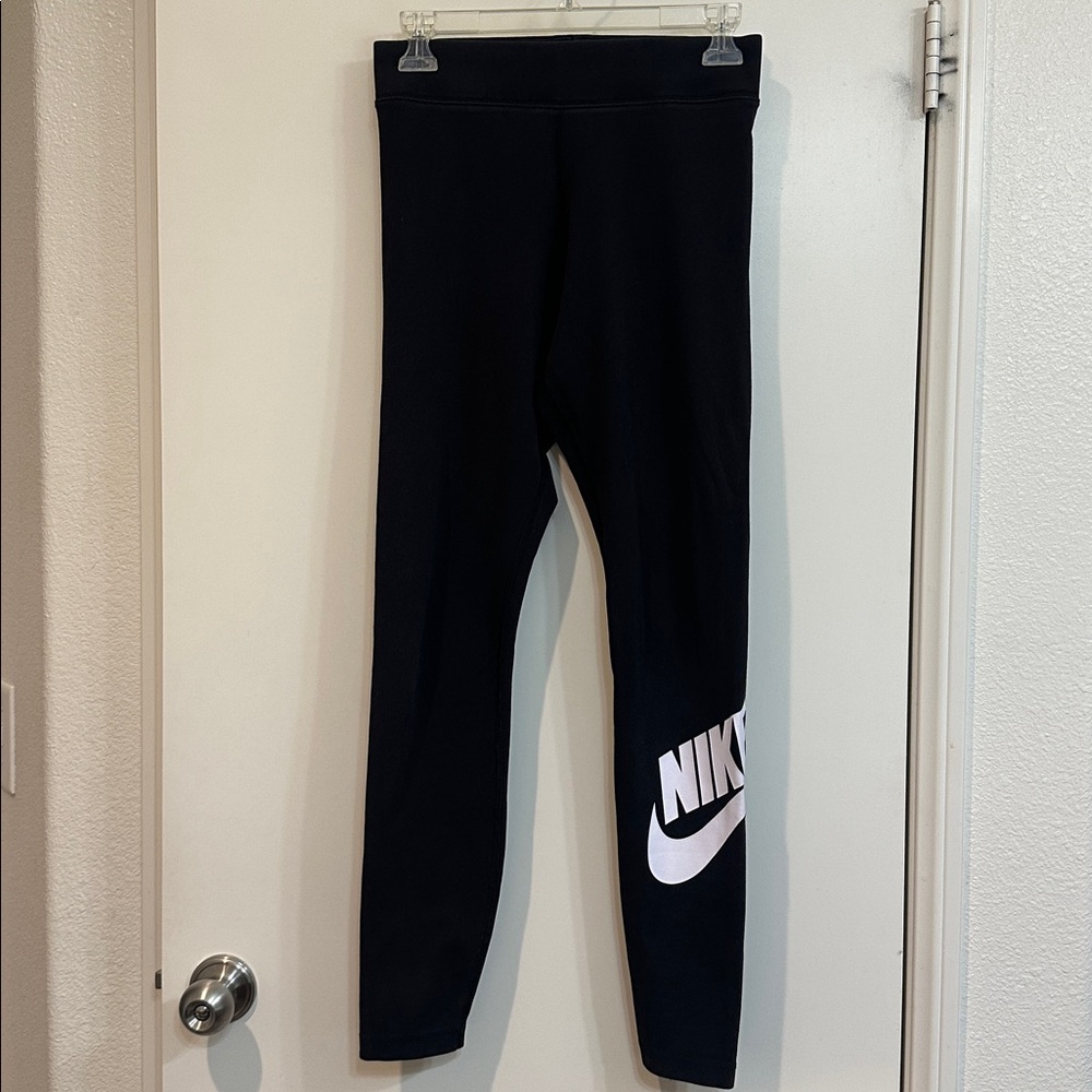 Nike Women's Black and White Logo Leggings - Picture 2 of 5